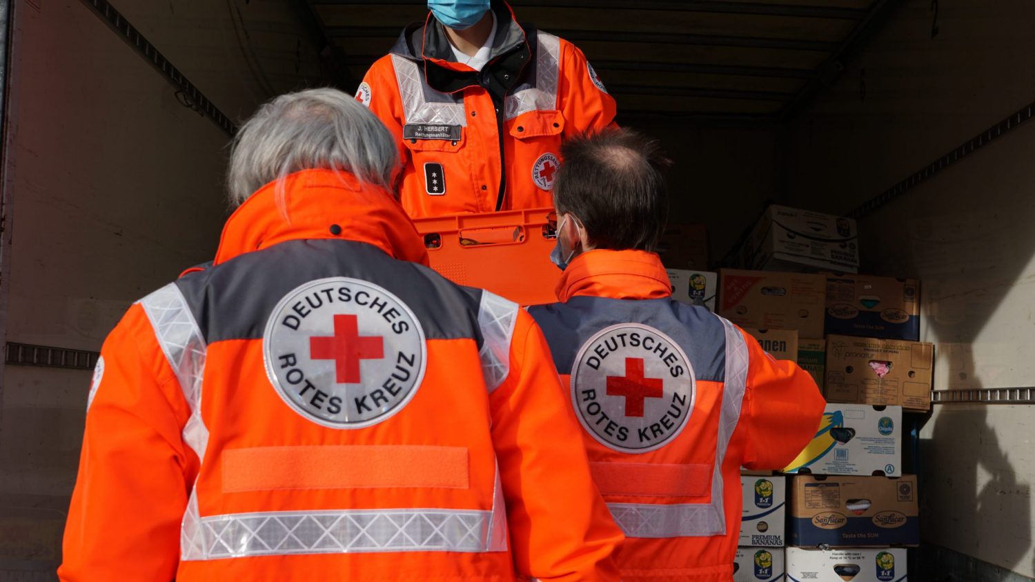 DRK-Mitarbeiter im Einsatz